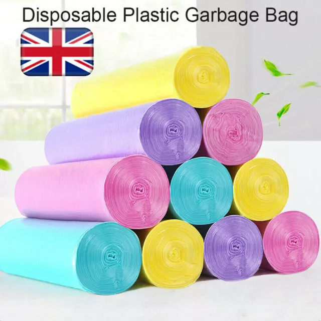 UK15pcs Disposable Car Trash Bag Bin Home Kitchen Vomit Self Stick