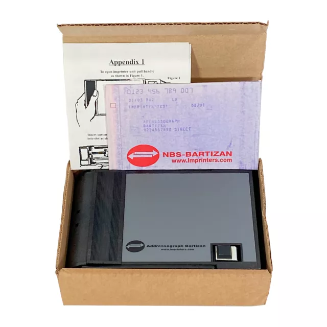 Addressograph NBS-Bartizan 3030 Manual Credit Card Imprint Machine Portable