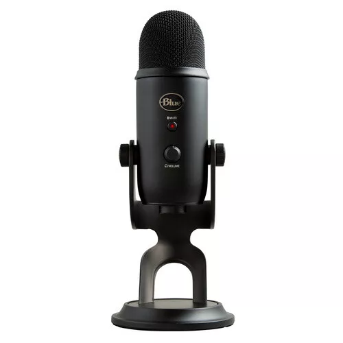 Blue Yeti 3-Capsule USB Wired Condenser Microphone Adjustable Stand - Blackout