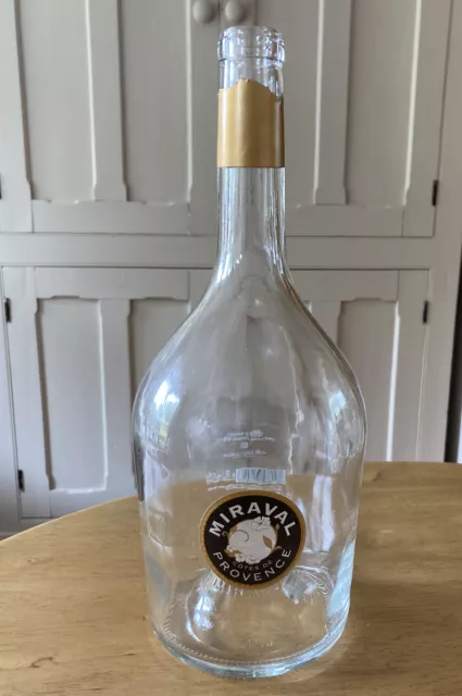 Empty 1.5L MIRAVAL Cotes De Provence Rose Bottle. Suitable For Craft/UpCycling.