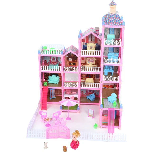 MINI DOLL HOUSE Princess Castle Toy Girls Playhouse Dollhouse Villa £27
