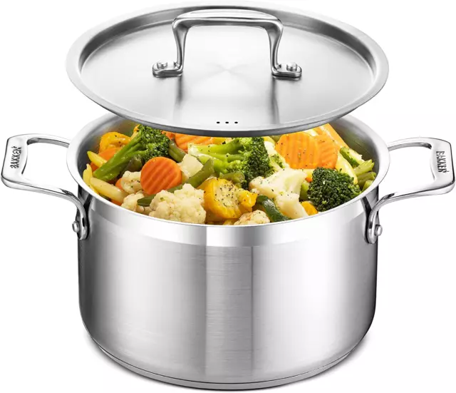 35L/9.25Gal Stock Pot Stainless Steel Large Kitchen Soup Big Cooking  Restaurant