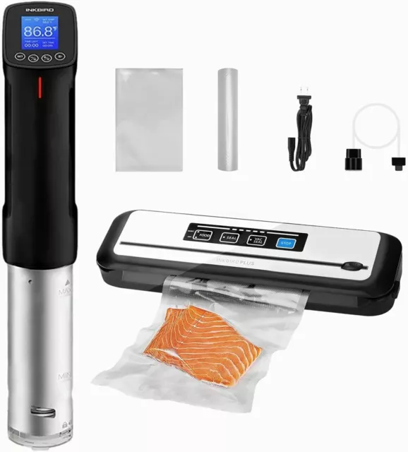 Inkbird 2.4G WIFI Sous Vide Cooker + aspirapolvere sigillante sottovuoto carne bovina DE