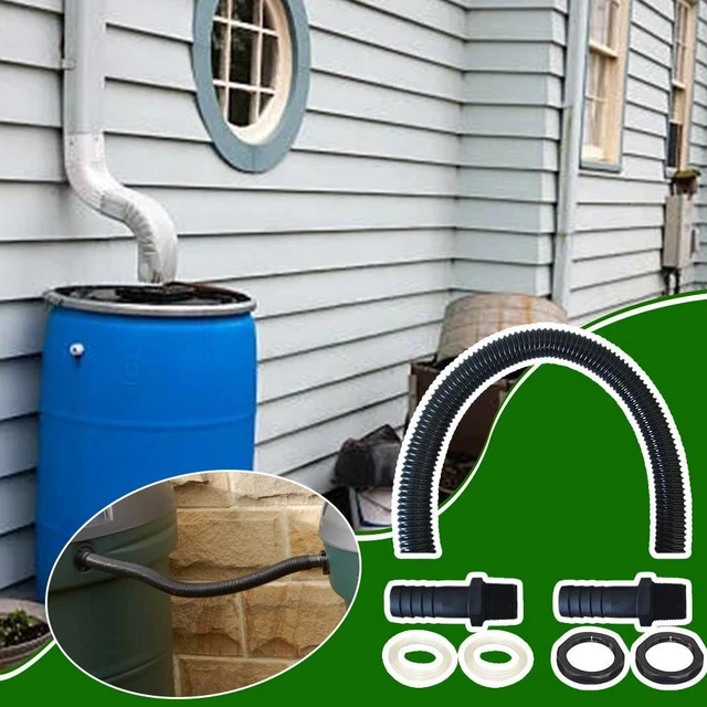 Water Rabber RUBBER HOSE CONNECTED Rain Diverter For Efficient Water Roof Collection ...