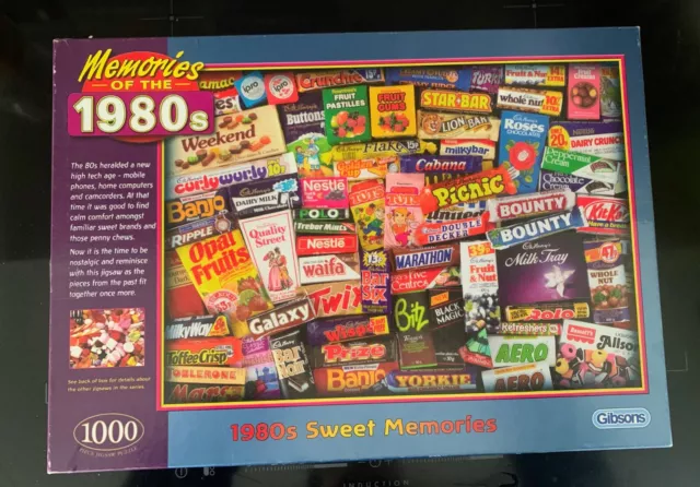 Memories of the 1980's Sweets 1000 piece Jigsaw Puzzle - Gibson - Unchecked