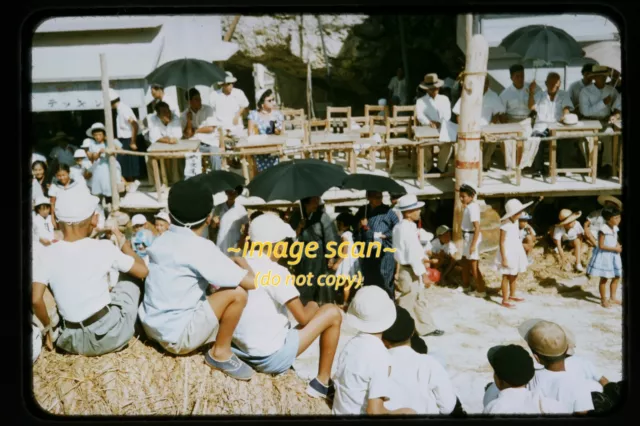People at Okinawa, Japan in mid 1950s, Kodachrome Slide aa 23-5b