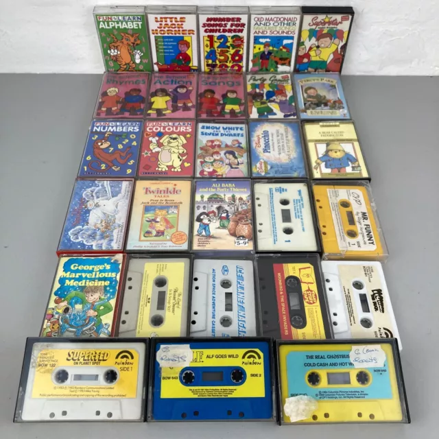 Children's Mixed Songs and Stories Audio Cassette Tapes Bundle Large Job Lot x28