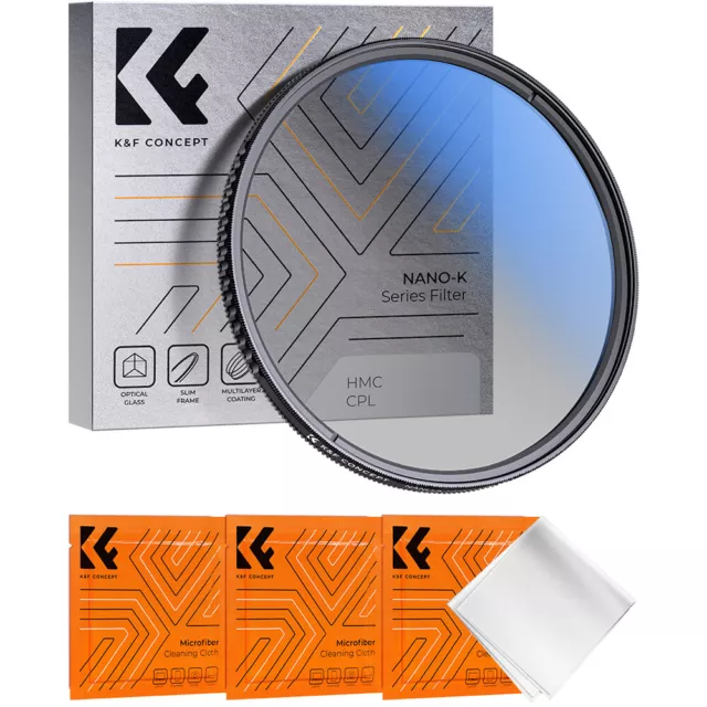 K&F Concept Zirkularer Polfilter CPL Filter Ultra-Slim 37-127mm NANO-K/D/X/X-PRO 2