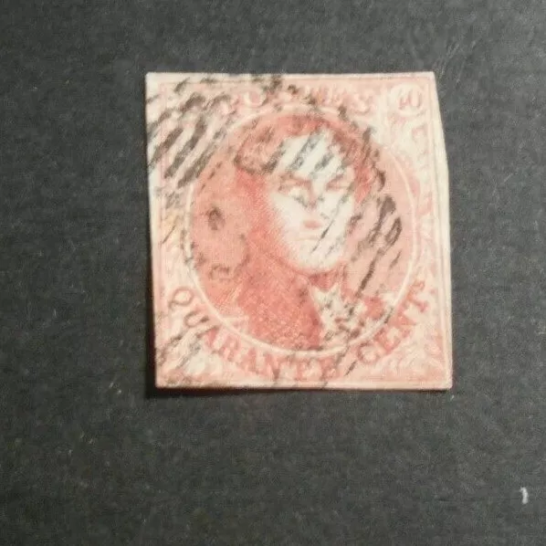 Belgium 40c imperforate - catalogue £120 Ref HK6