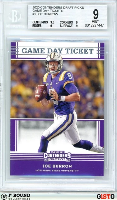 Joe Burrow BGS 9: 2020 Panini Contenders DP Game Day Tickets Rookie Year Gisto