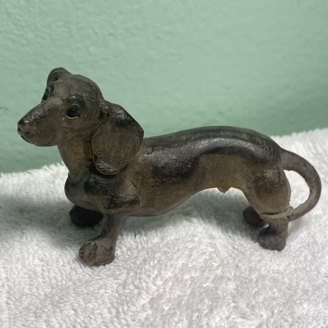 Vintage 1900’s Hand carved Wooden Dachshund Small Figurine