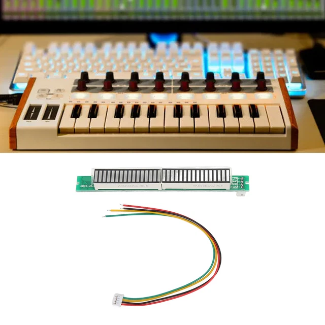 VU-mètre LED 32 Barres Pour Audio - Indicateur De Niveau Sonore, à Monter Sur Ampli Ou Home Studio