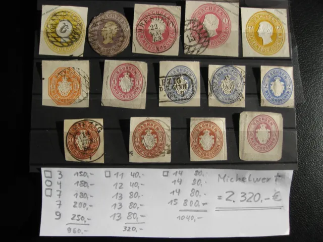 Briefmarken Altdeutschland Sachsen GAA Mi. 2300 €, siehe Abbildung