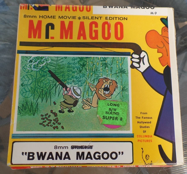 SUPER 8mm B/W SOUND FILM Mr MAGOO BWANA MAGOO for collector big screen cinema