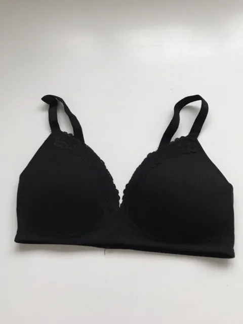 Matalan Black Underwired Non Padded Pre-Owned Bra Size 36DD