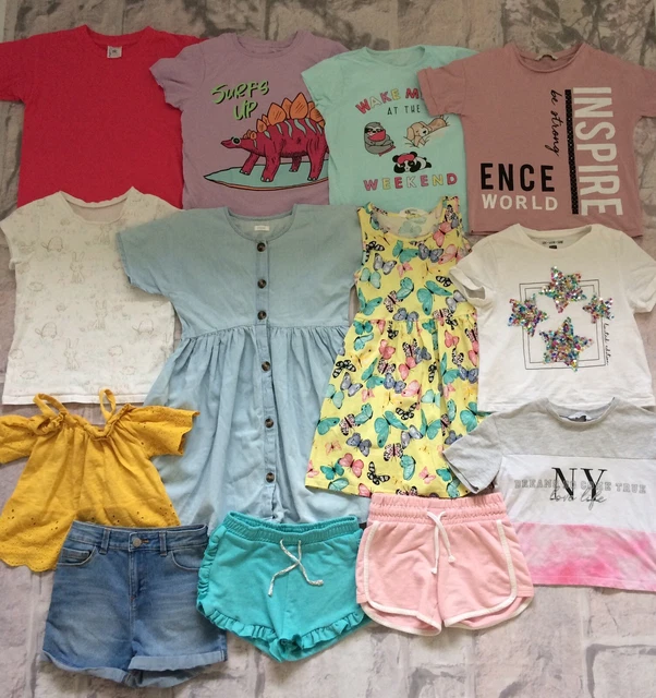 Girls Clothes Bundle 7-8 Years Next H&M RI TU Etc Dress Tops Shorts Etc