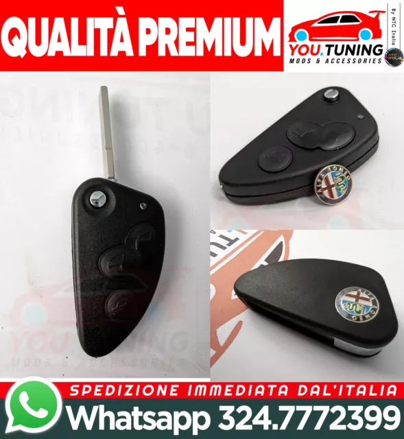 Guscio Riparazione per Chiave Originale Alfa Romeo GT 146 156 166 Brera 🔝Logo3D