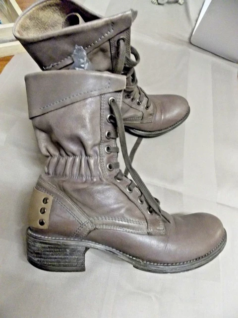 Bottines à Lacets   Femme Cuir " Métal Jeans " Pointure 36 - Excellent état