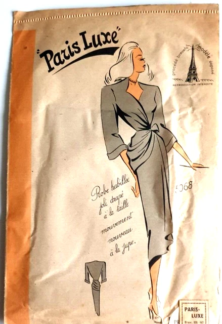 3023 Ancien PATRON PARIS LUXE VINTAGE FRENCH SAHARIENNE TAILLE 44