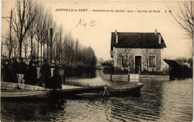 CPA JOINVILLE-le-PONT La rue de PARIS Floodations 1910 (569994)
