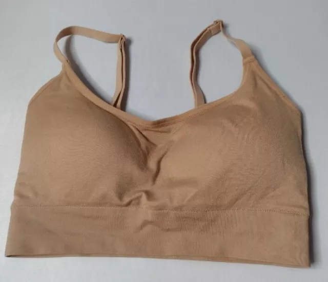 Gilligan O'Malley Bralette Bra XS Biege Wireless Wirefree Padded T-shirt B8