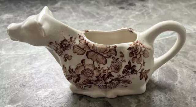 Vintage Crown Devon Fieldings Staffordshire England COW shaped Milk Jug Creamer