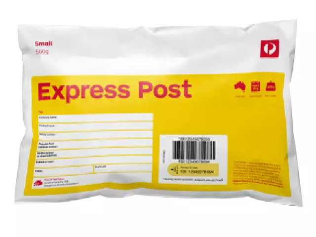 5 x Small Express Australia Post Prepaid Satchels (Fits up to 5kg) Bulk NEW