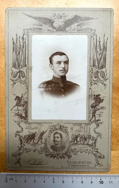 CAB Foto photo Soldat Portrait 1905-18 Atelier F. Vogt Saargemünd