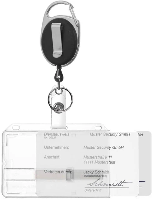 Porte Badge Enrouleur, 12 Pièces Porte Clef Retractable avec Clip de