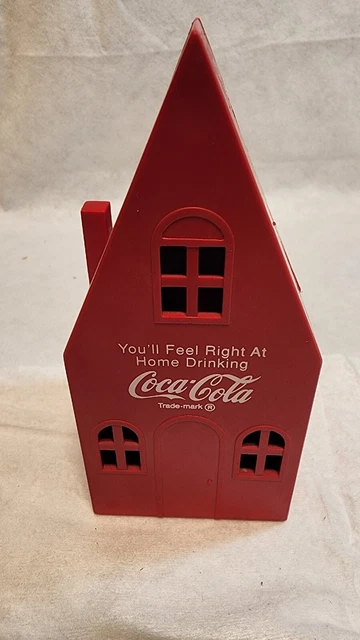 Vintage Coca Cola Bank Plastic House Shape “You’ll Feel Right At Home Drinking"