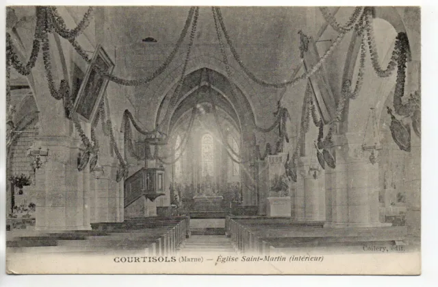 COURTISOLS - Marne - CPA 51 - l' église Saint Martin - vue interieure