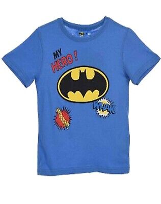 Ragazzi Batman Manica Corta T-Shirt Bambini Cotone con Mantello Top Tee Età 3-8