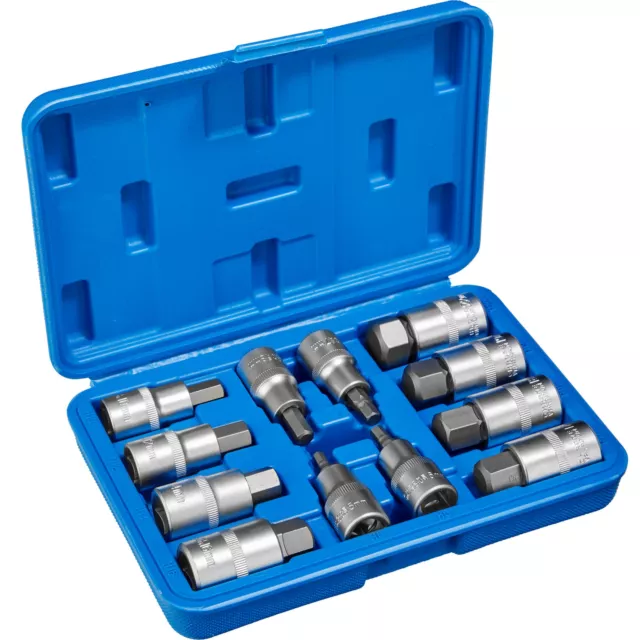 Coffret de 12 pcs clé à douille mâle intérieur embout hexagonal ½ pouce outils