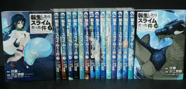 LOTE de manga JAPÓN: TenSura / Esa vez me reencarné como Slime vol.1~16 Set