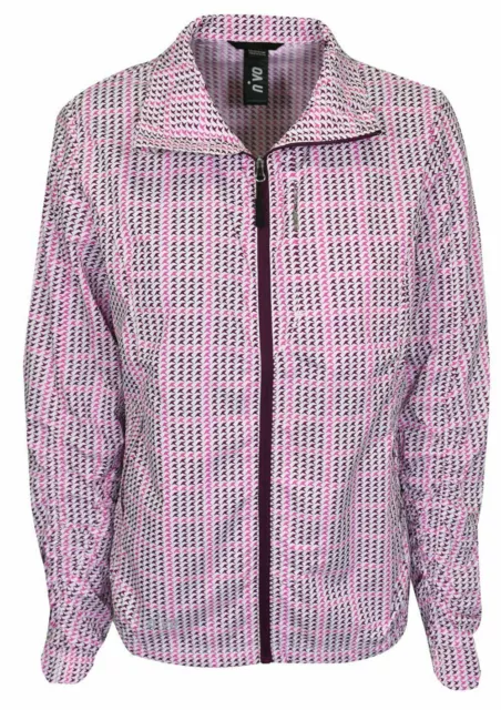 Nivo Golf Ladies Kylie Jacket Pink/Black/White Women's Small ⭐️New $130 RETAIL⭐️