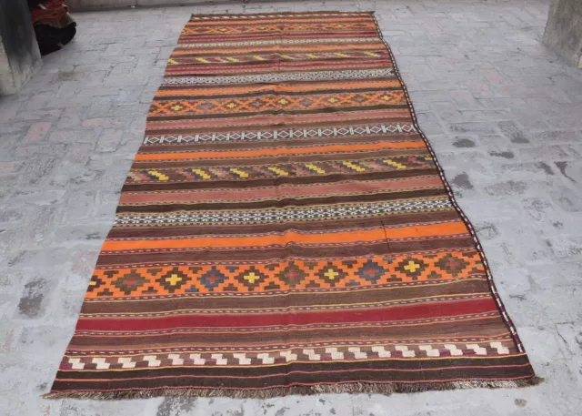 4'9 x 8'4 Handmade vintage afghan tribal maldari area kilim rug, 5x8 persian rug 4'9 x 8'4 Handmade vintage afghan tribal maldari area kilim rug, 5x8 persian rug
