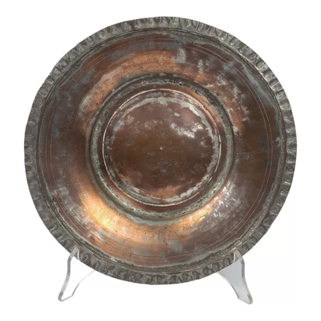 Antigua Placa Cobre E Metal para Colgar VINTAGE Época 800 Rara Colección