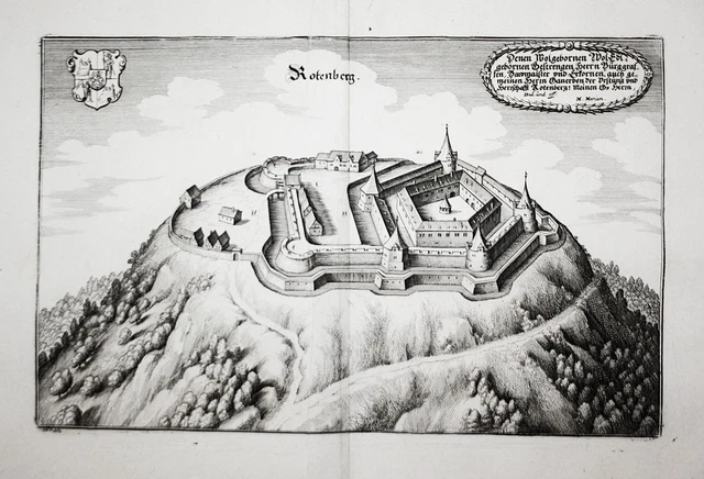 Schnaittach Festung Rothenberg Mittelfranken Bayern Kupferstich Merian 1650