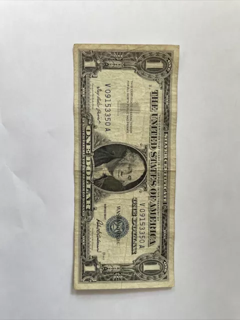 1957 B Series One Dollar Silver Certificate United States $1 Choice Uncirculated
