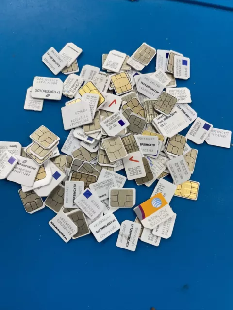 LOT OF 150 Used SIM Cards For Gold Recovery Scrap Gold | International