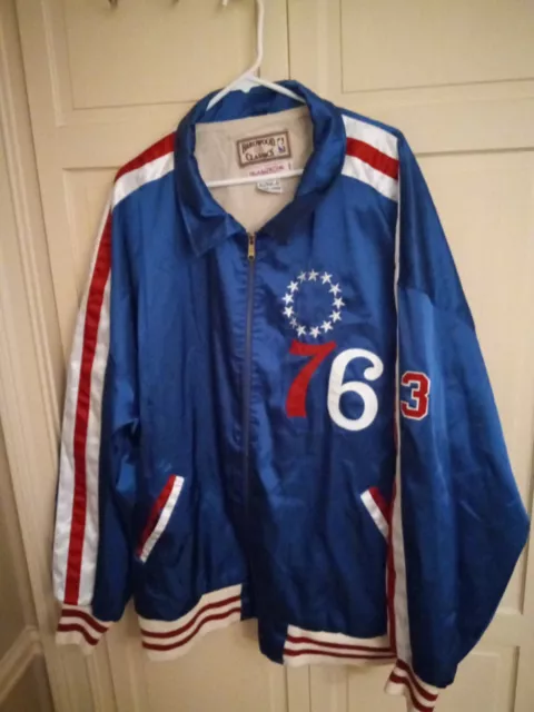 Reebok Hardwood Classics 1965-1966 76ers NBA Basketball Warm Up Jacket Size 60