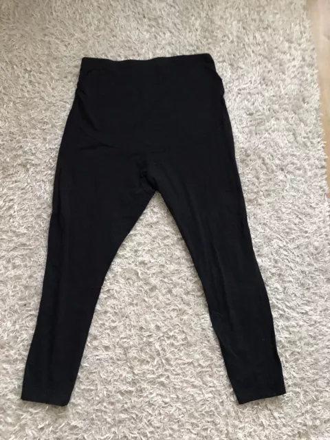 VGC -GEORGE ASDA Over The Bump Maternity Leggings Black Size XL