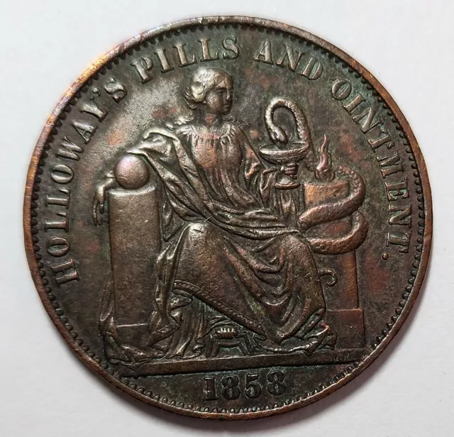 1858 Australian Half Penny Token - Professor Holloway