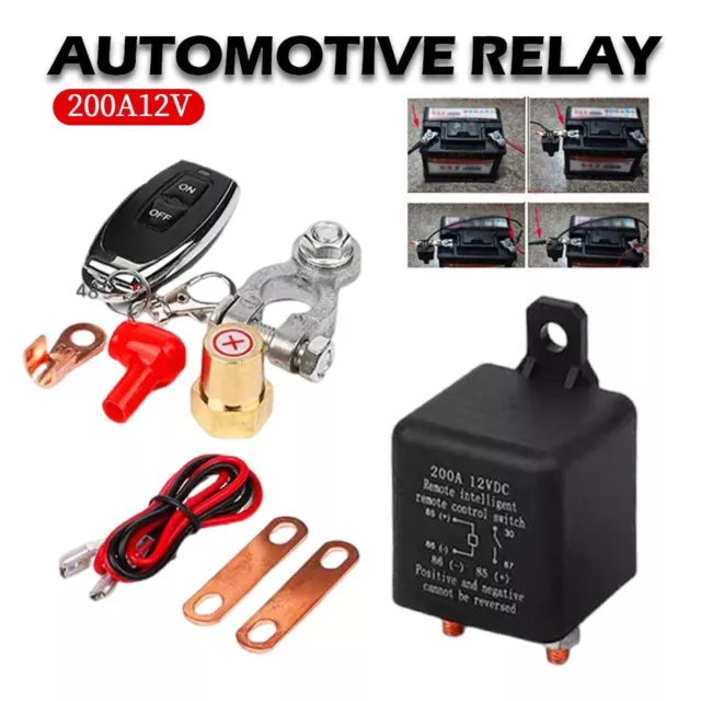 Car Battery Disconnect Cut Off Isolator Master Switch W/ Wireless Remote Control