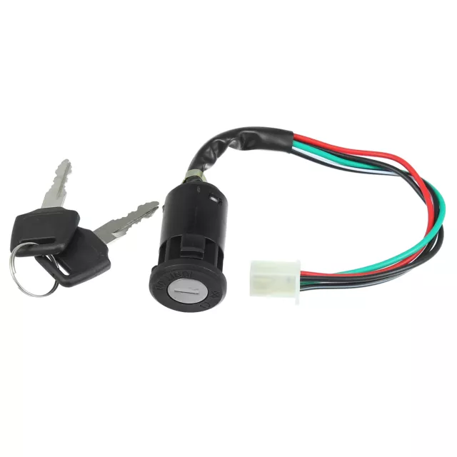 Ignition Clé Interrupteur Noir avec 4 Wires pour 50cc-250cc ATV Dirt Bike