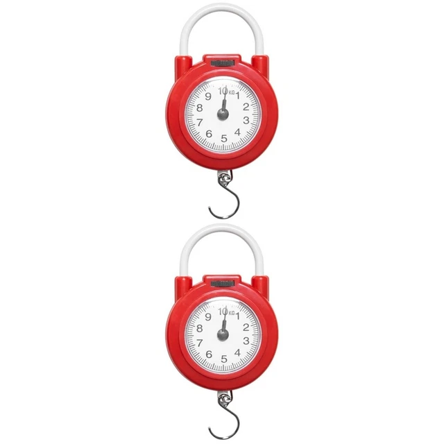 2pcs Portable Luggage Weight Scale Handheld Weight Scale Fishing Scale Spring