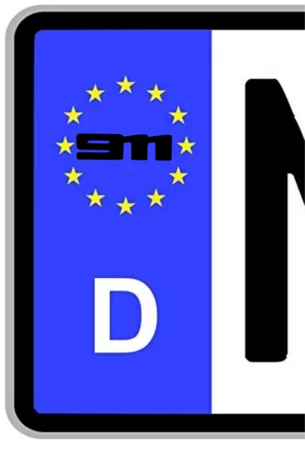 2x EU Feld Aufkleber kein Schwarz ✔ Kennzeichen Sticker ✔ Nummernschild  Tuning ✔