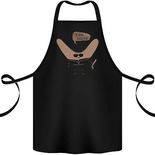 Boomerang Ill Be Back Funny Movie Parody Cotton Apron 100% Organic
