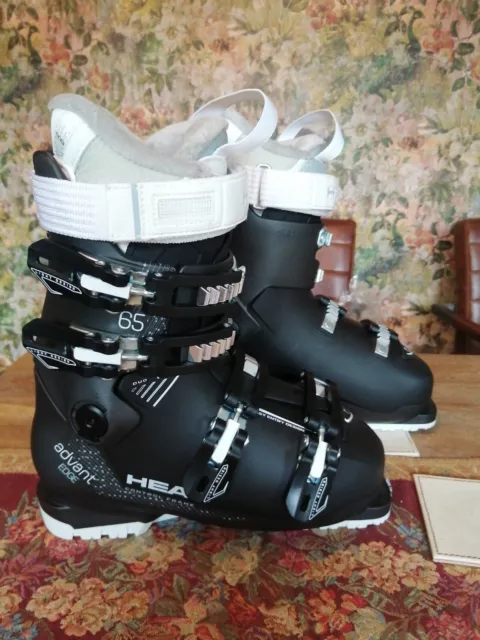 Head Advant Edge 65 Women's Ski Boots Black /White Size 24.5