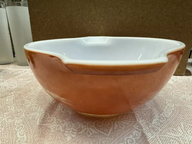 Vintage 1979 Pyrex Autumn Harvest Wheat Mixing Nesting Bowl 3